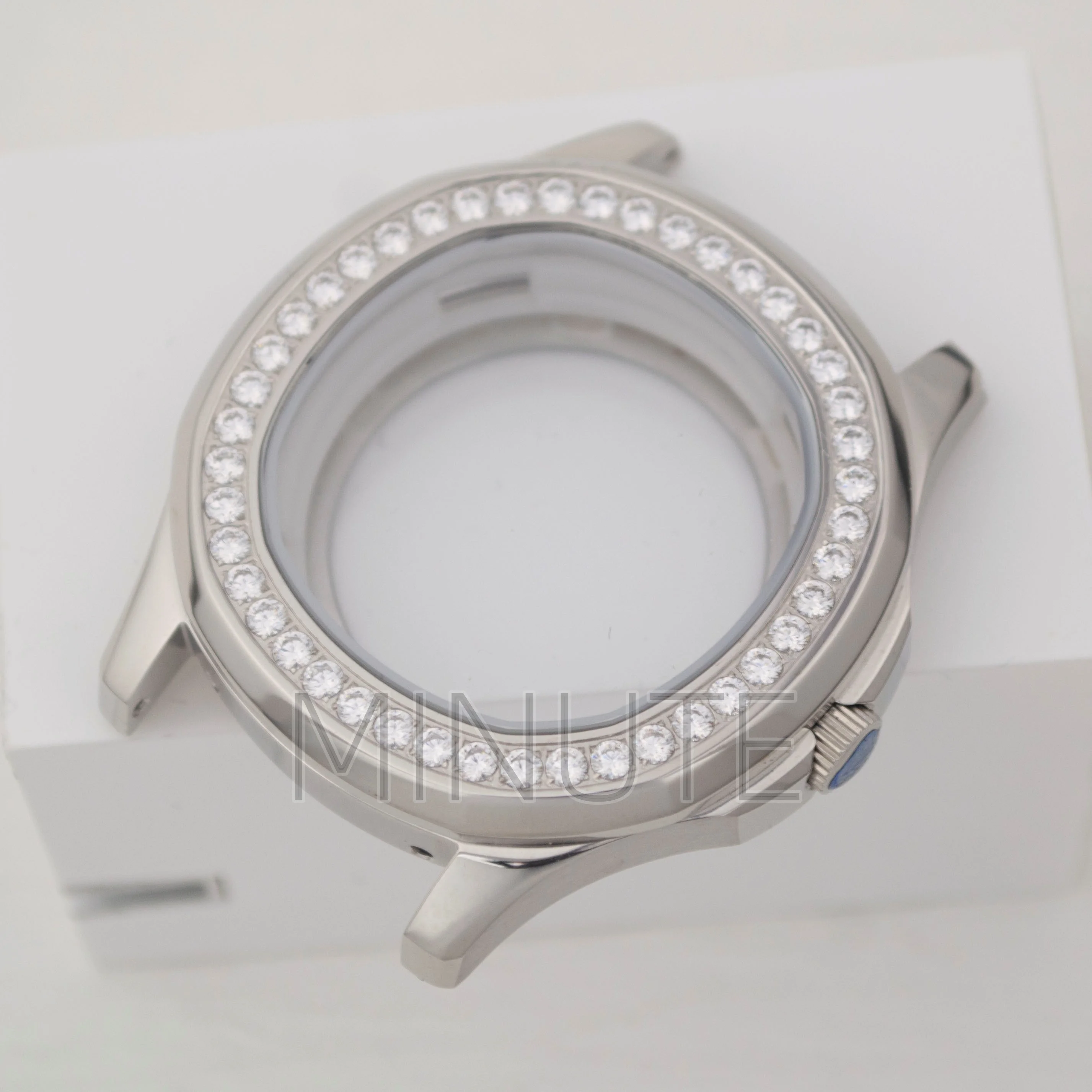 

NH35 Case Luxury Diamond Watch Case for AQUANAUT Nautilus Sapphire Glass 316L Stainless Steel 42mm Case for NH35 NH36 Movement