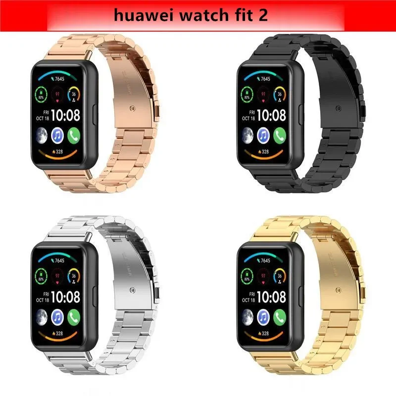 Metal Strap Replacement Wrist Band For Huawei Watch Fit 2 Stainless Steel Bracelet For Huawei Fit2 classic active Correa