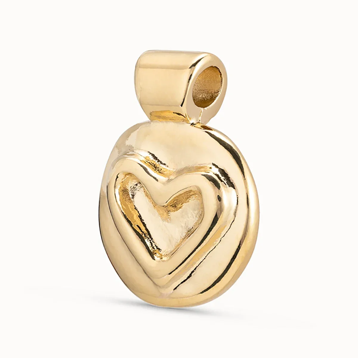 2025 YUHUNO Original Design Spain Jewelry 14K Gold Round Carved Heart DIY Pendant Bracelet Necklace Ring Women's Gift