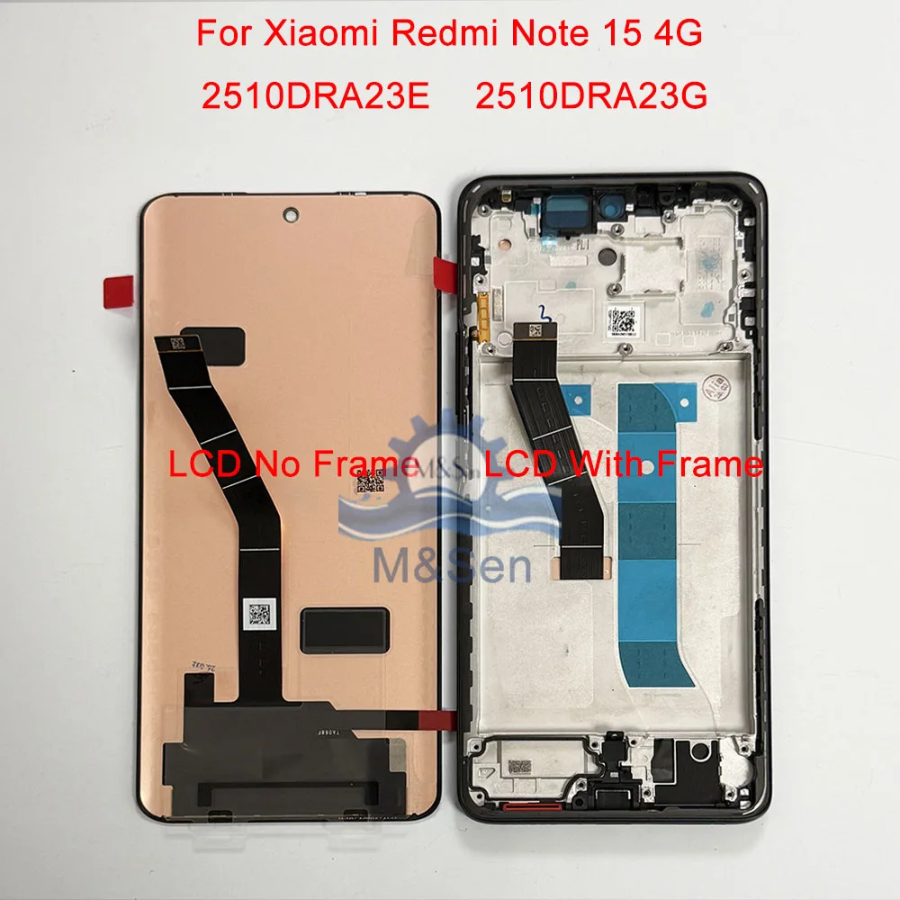 샤오미 레드미 노트 15 4G 2510DRA23G용 오리지널 6.77인치 AMOLED LCD 디스플레이 스크린 터치 프레임, 레드미 노트 15 프로 4G LCD…