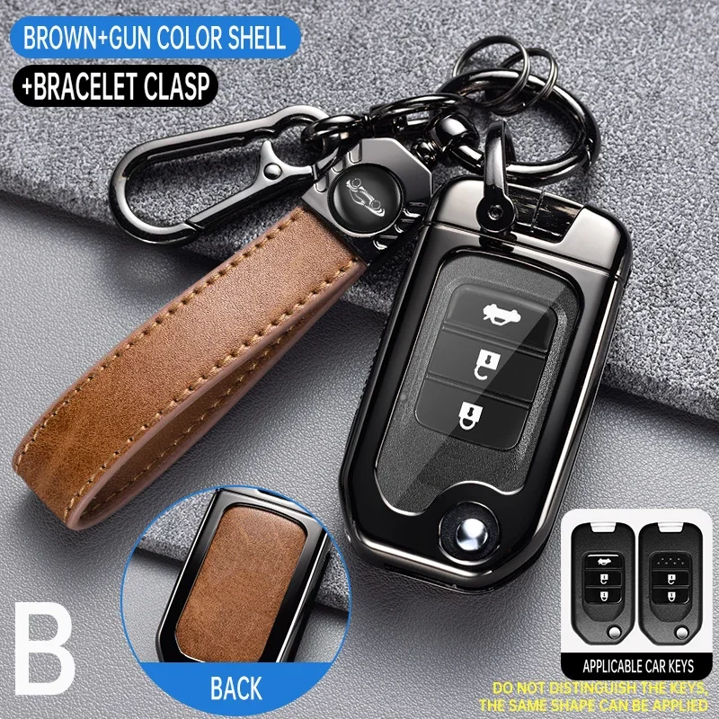 

Car Key Cover Case For Honda Civic CR-V HR-V Accord Jade Crider Odyssey 2015- 2018 Remote Protector Car Fob Pocket Accessories