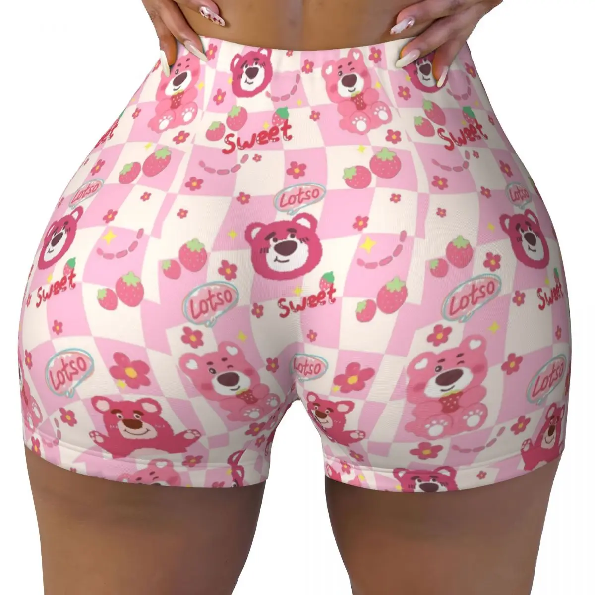 

Custom Lotso Huggin Bear Anime Workout Biker Running Shorts Women's Gym Yoga Shorts