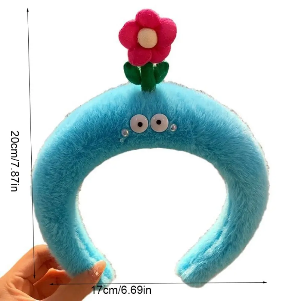 Kawaii dos desenhos animados de pelúcia hairband doce cor estilo coreano flor bandana headwear acessórios para o cabelo engraçado argola cosplay traje