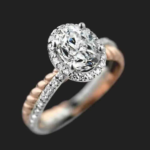 New 925 Sterling Silver Eight Hearts And Eight Arrows Zircon Engagement Ring Personalized Color Separation Jewelry For Women