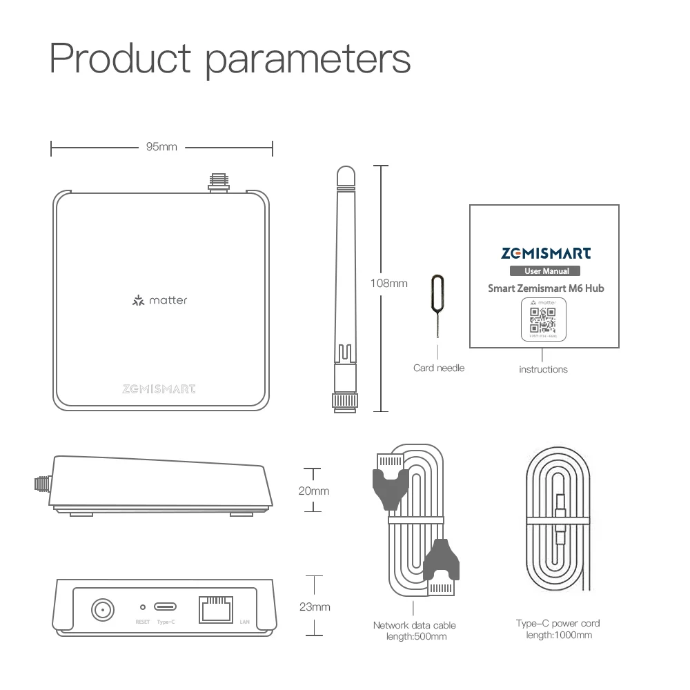 Zemismart Homekit Zigbee Hub Kit sensore Controllo intelligente Sensore PIR Sensore per porte e finestre Sensore di umidità della temperatura Funziona con Tuya