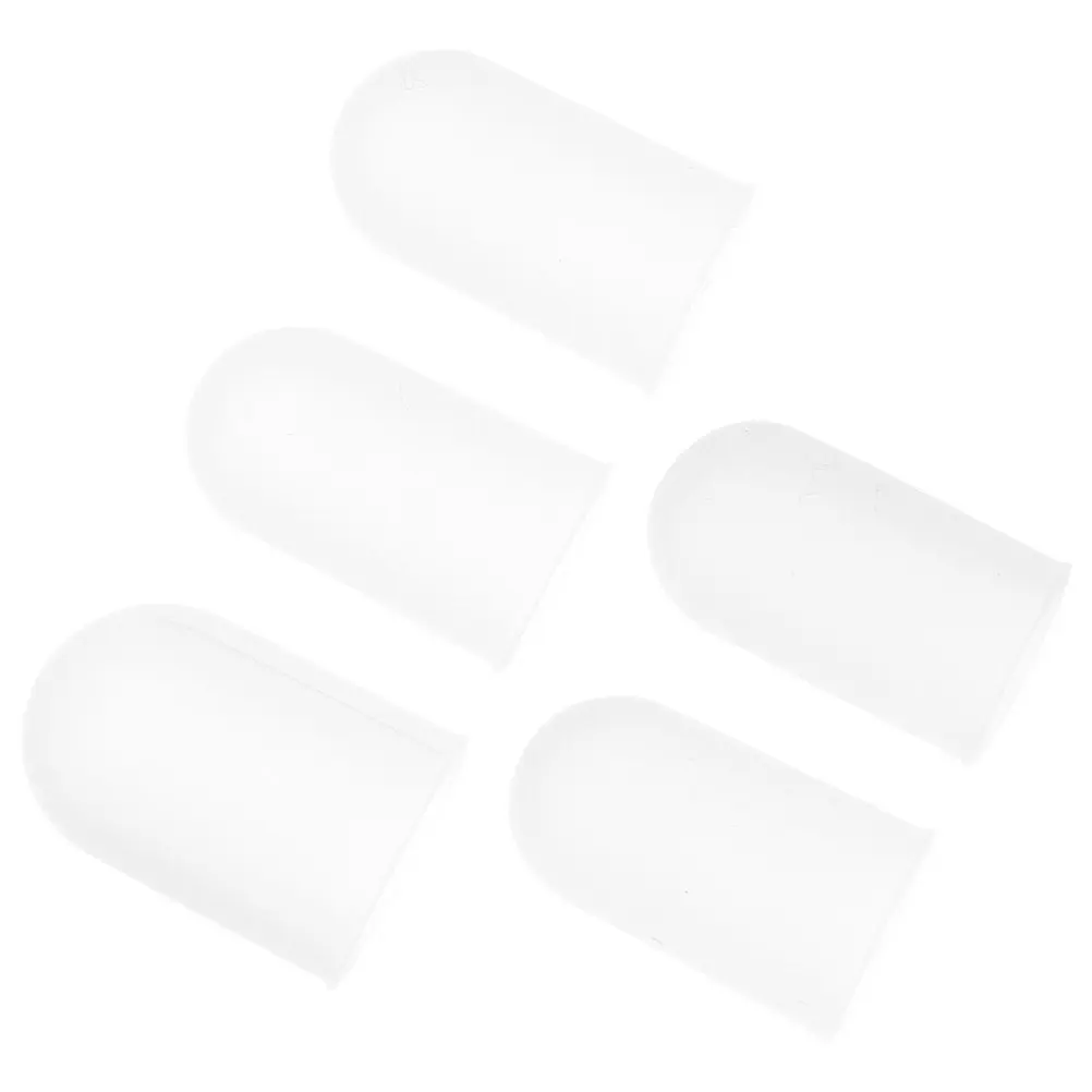 

5pcs Black Thermal Insulation Anti-slip Finger Protectors Silicone Covers Long-lasting Elastic Comfortable Daily Use Thumb