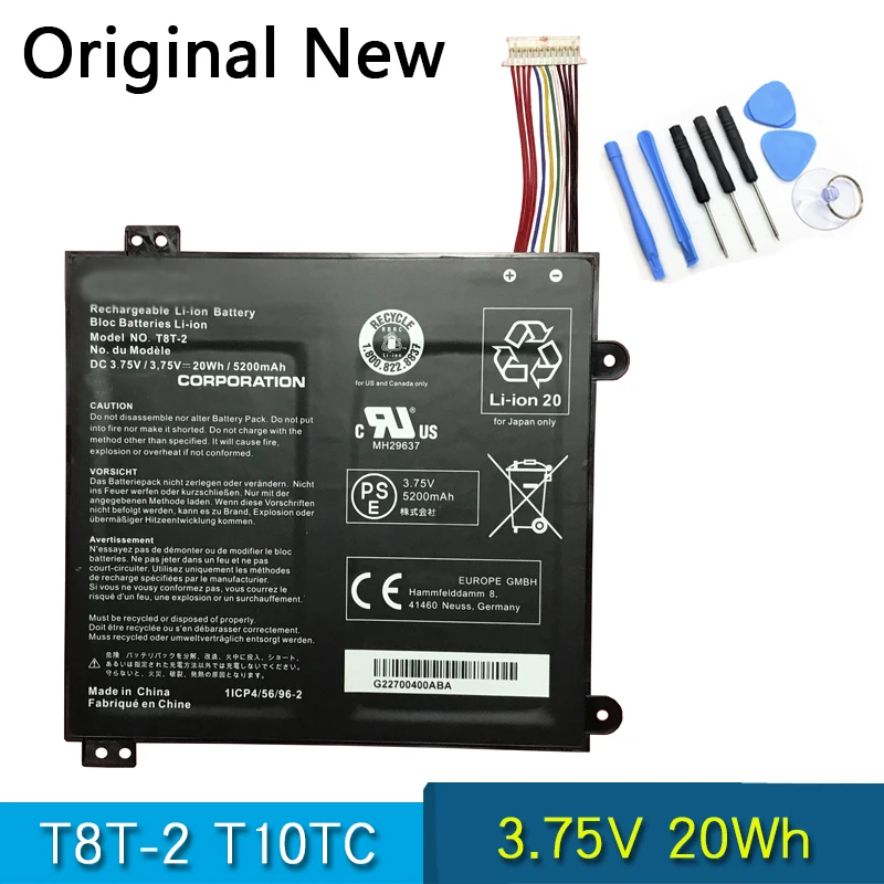 ใหม่ Original T10TC T8T-2 A000381560แบตเตอรี่แล็ปท็อปสำหรับ Toshiba Satellite คลิก Mini L9W-B L9W-B 8.9 3.75V 20Wh