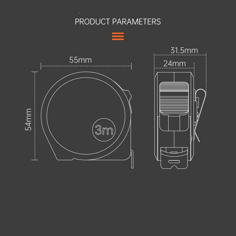 Xiaomi FINDER 3M Tape Measure Portable High-precision Measuring Tape Thickened Wear-resistant Household Woodworking Measure Tape