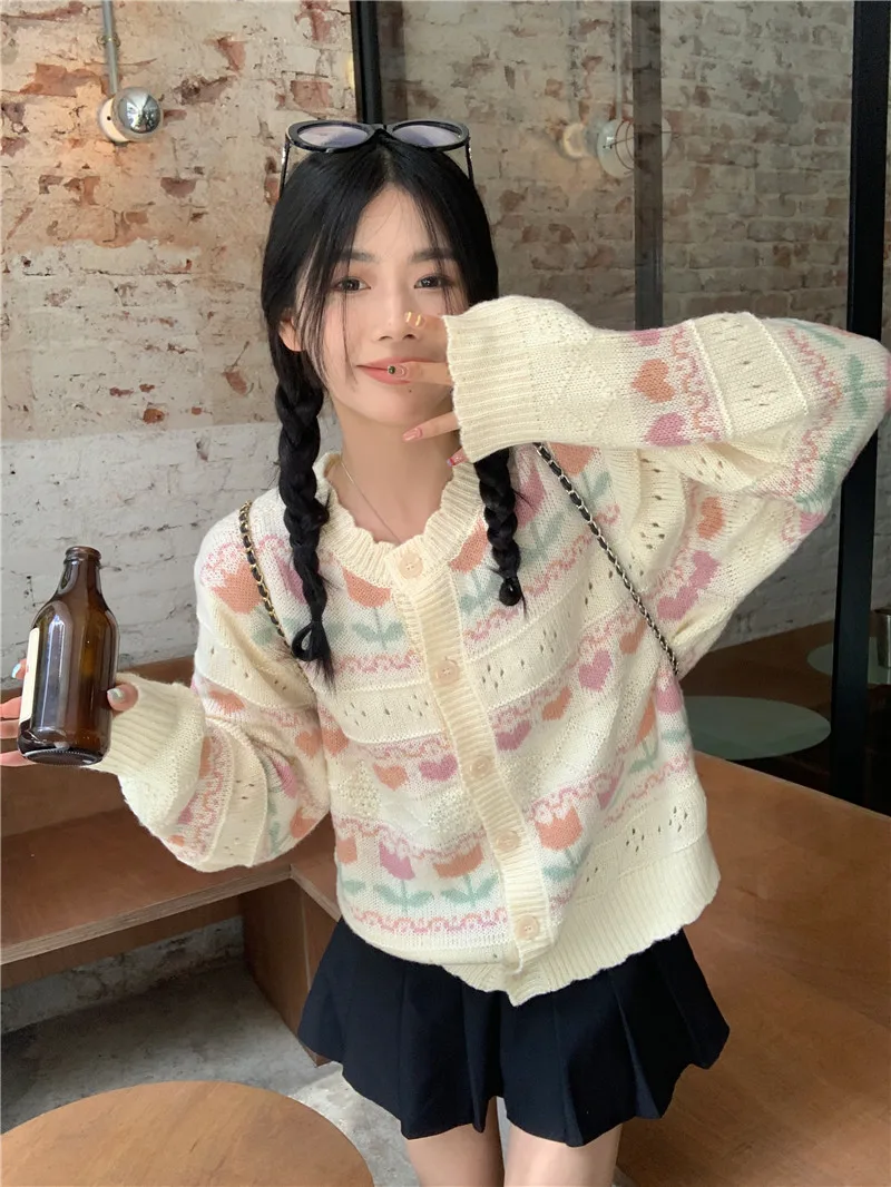 

Long Sleeve Shirts Womens Striped Button Down Blouses Lantern Sleeves Retro Casual Korean Style Comfortable Autumn Commuting