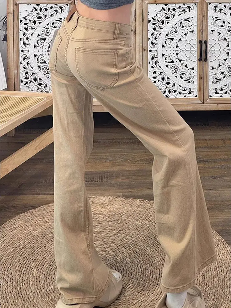 الأمريكية Sle منخفضة الخصر جرس بوت الجينز المرأة ربيع الخريف حجم كبير مثير فتاة حار مطاطا التخسيس متوهج السراويل #3