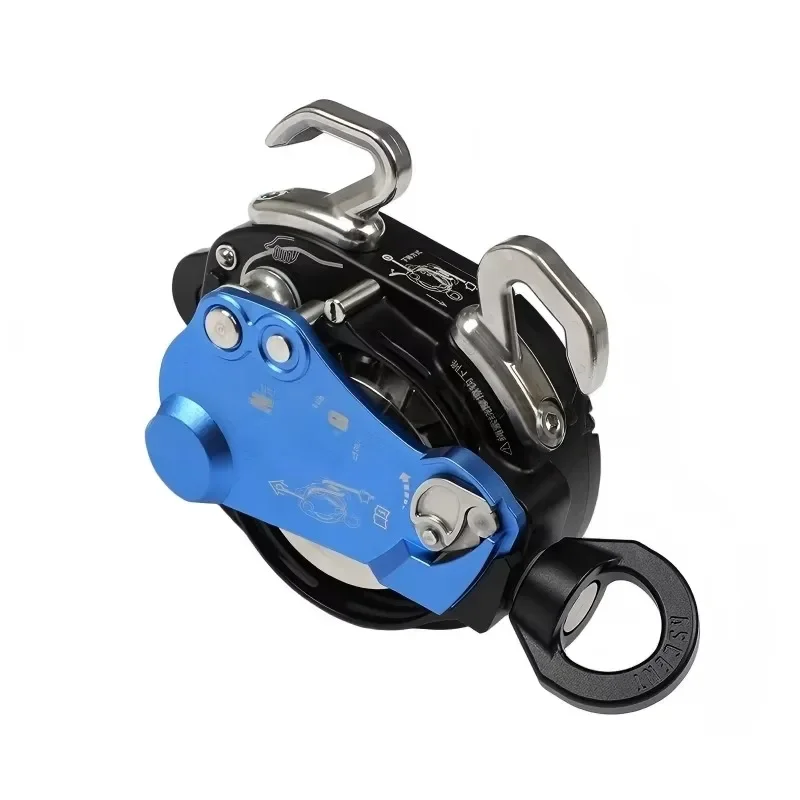 Aluminum Electric Ascender Set High Altitude Equipment 200kg Capacity Slow Fast Descent Rope Climbing Fall Protection