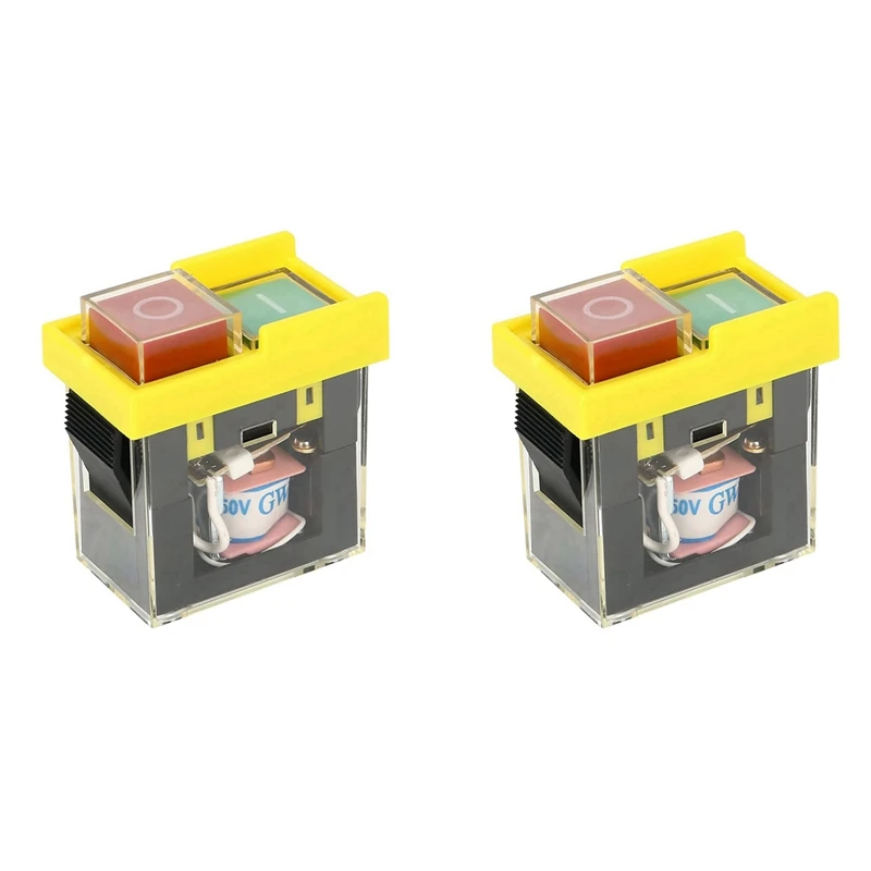 2X Kjd6 5E4 250V 6A Universal Safety Switch: Electromagnetic Waterproof, Against Power Outage Tool Switch, Start Button