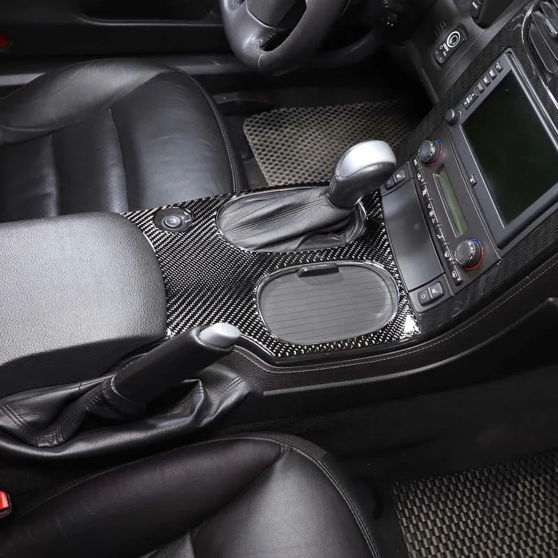 For Chevrolet Corvette C6 2005-2013 Soft Carbon Fiber Central Control Gear Panel Decoration Sticker Car Interior Accessories