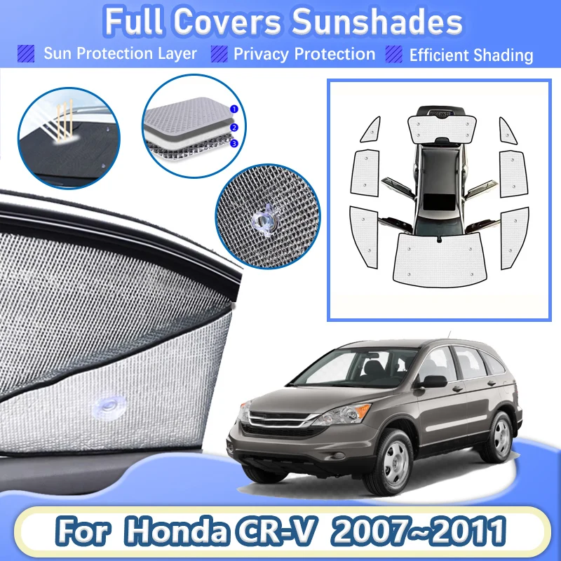 

For Honda CR-V CR V CRV 2007 -2011 Car Sun Visor Vehicle Sunshade UV Protection Reflector Retractable Protection Car Accessories