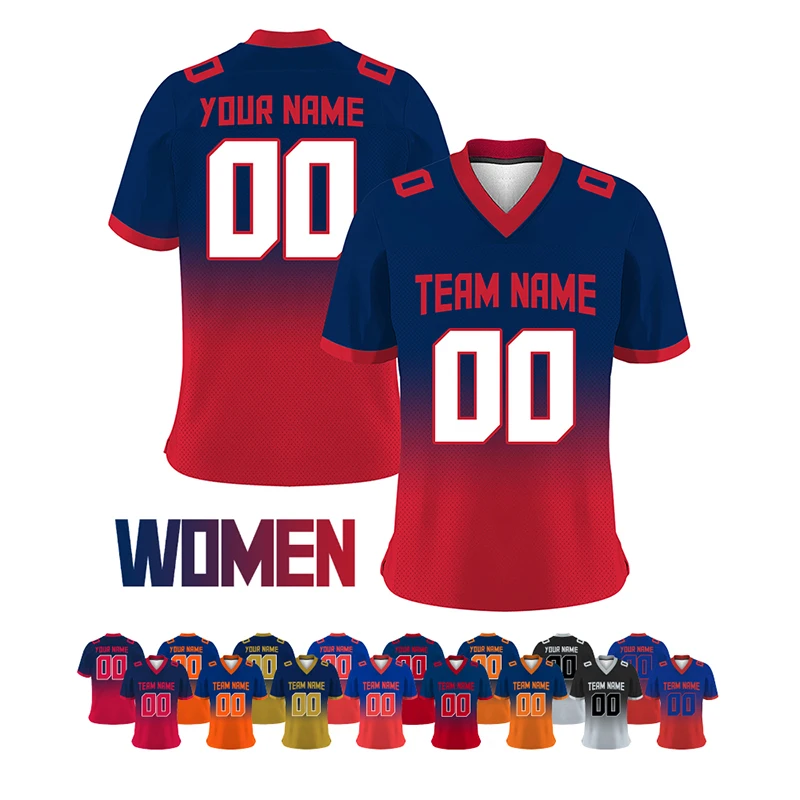 Rugby Women Jersey Gaa American Football Blouse Custom City Super Team Game Tshits Mesh Sublimation Soccer Sportwear Training