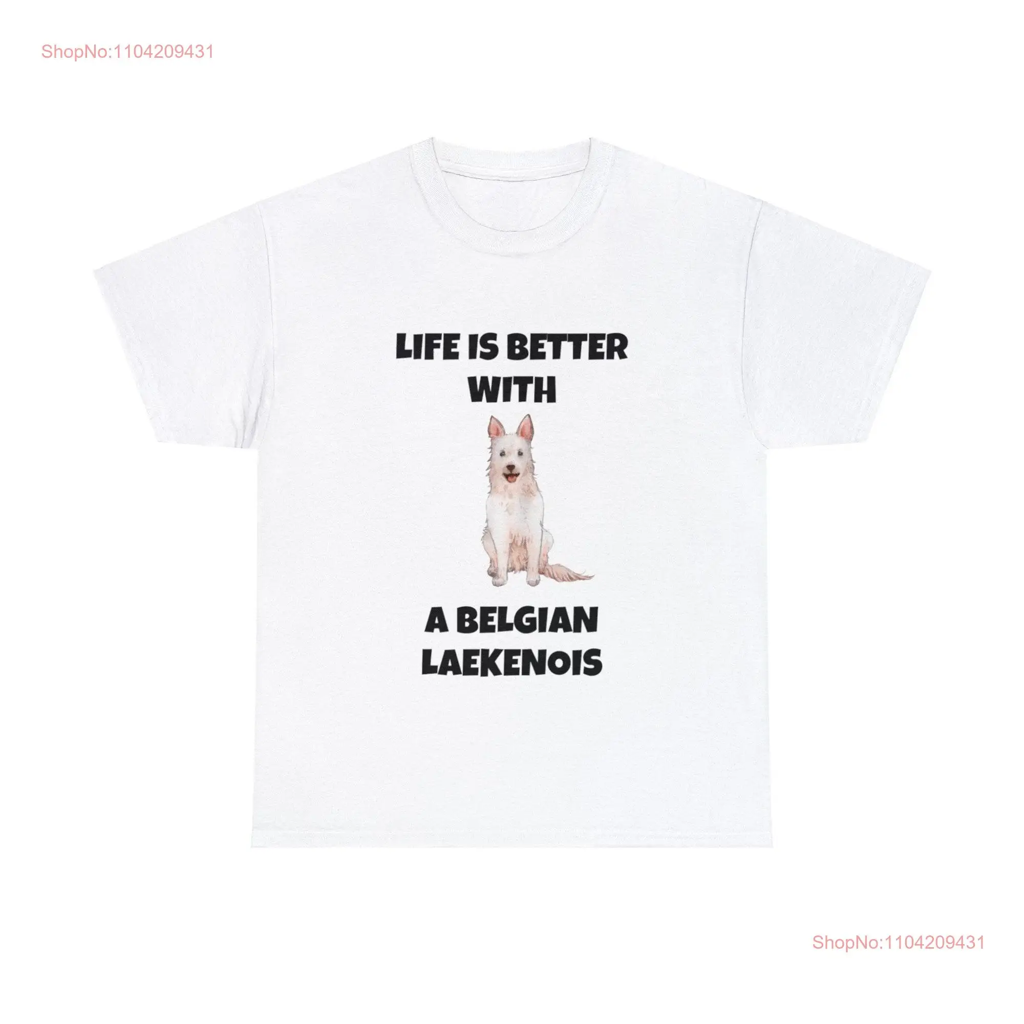 Жизнь лучше с бельгийской хлопковой футболкой Laekenois с длинными или короткими рукавами