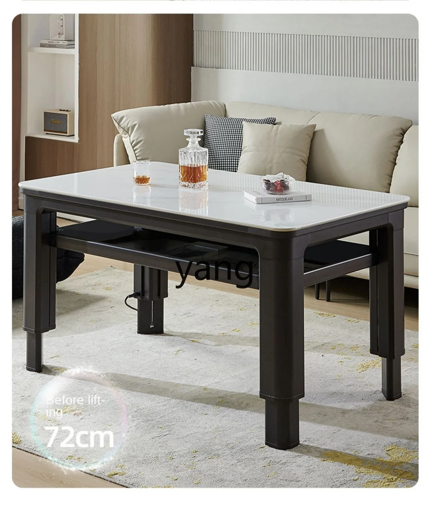 CX Lifting Coffee Table Electric Heating Table Heating Table Induction Cooker dengan Pemanas Naik-Turun