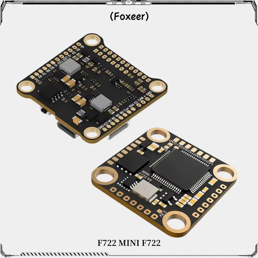 Foxeer F722 V4 Mini/F722 V4 Mini Pro 3-6S Flight Controller STM32F722RET6 CPU Built-in16M Flash Memory 5V/3A BEC OSD for Drone