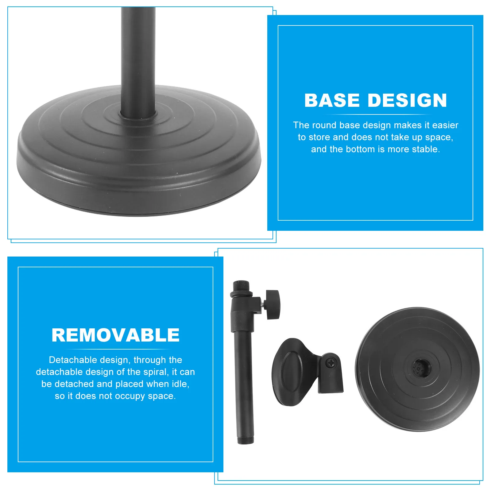 

1Set Microphone Desktop Stand Adjustable Black Stable Mic Mount Shockproof Noise Isolation Recording Streaming