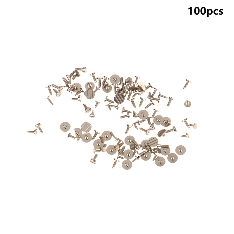 100 Uds. Accesorios para relojes, tornillos para movimientos de relojes, microtornillos varios de precisión, tornillos, enviados al azar en varios tamaños