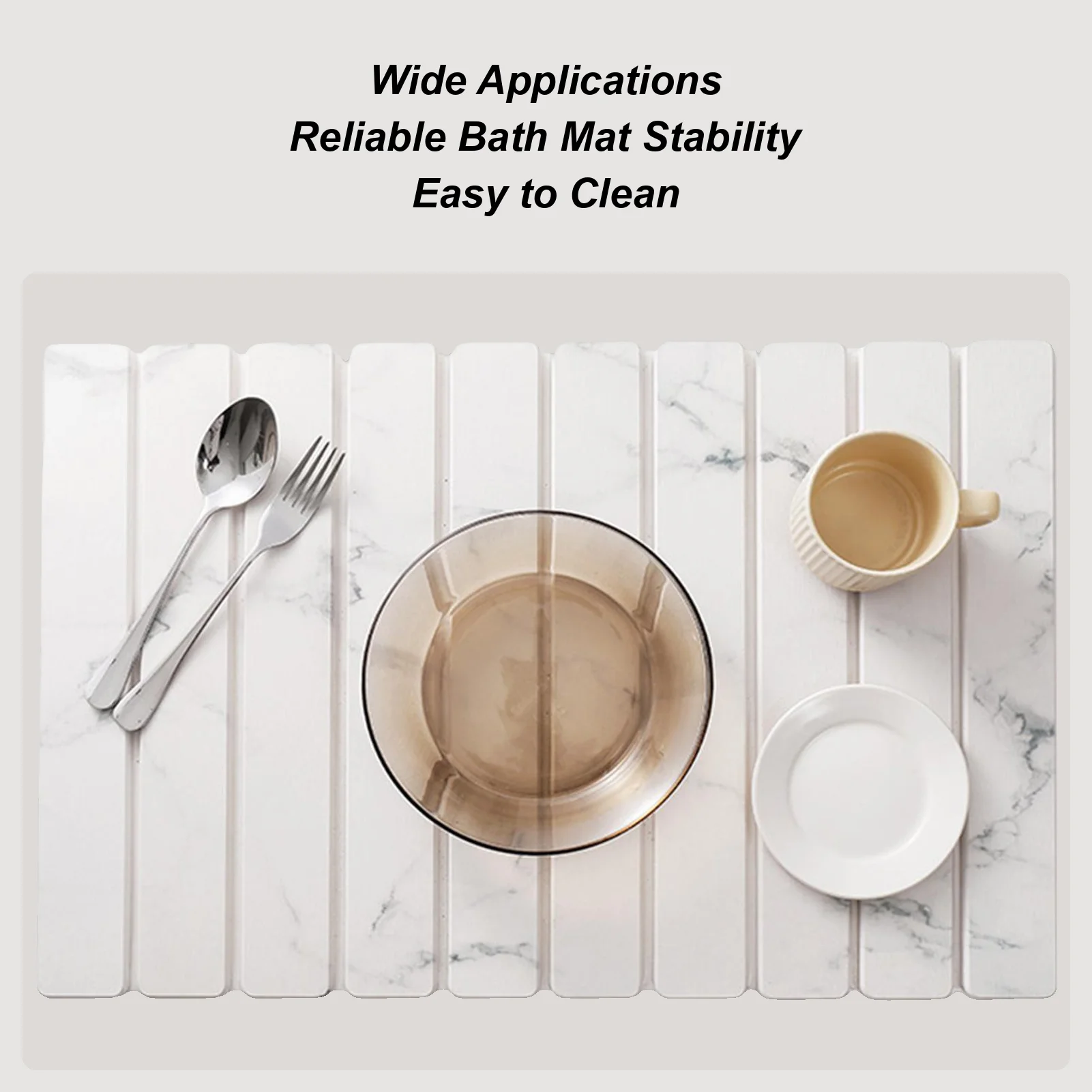 

Диатомический коврик для ванной, складной коврик для ног 16x12 дюймов, нескользящий быстросохнущий впитывающий коврик для ванны для раковины, прачечной, ванны на автофургоне