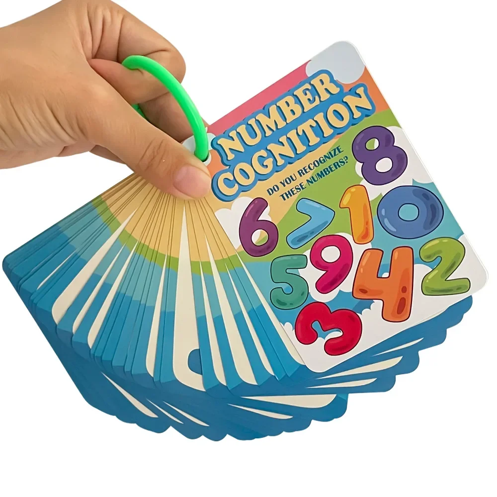 Early Education Flashcards 30 Digital Math English Word Cards Cognitive Interactive Double Sided Interactive Activity Cards