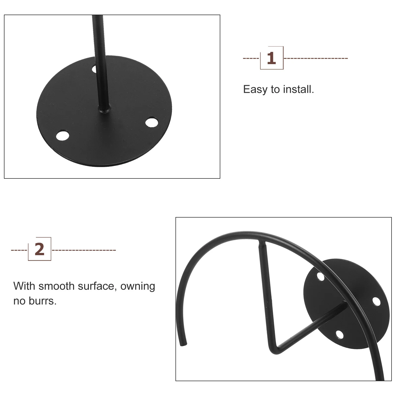 

2Pcs Motorcycle Wall Hanger Carbon Steel Strong Holder Rack Hat Display Storage Space Saving Hat Rack