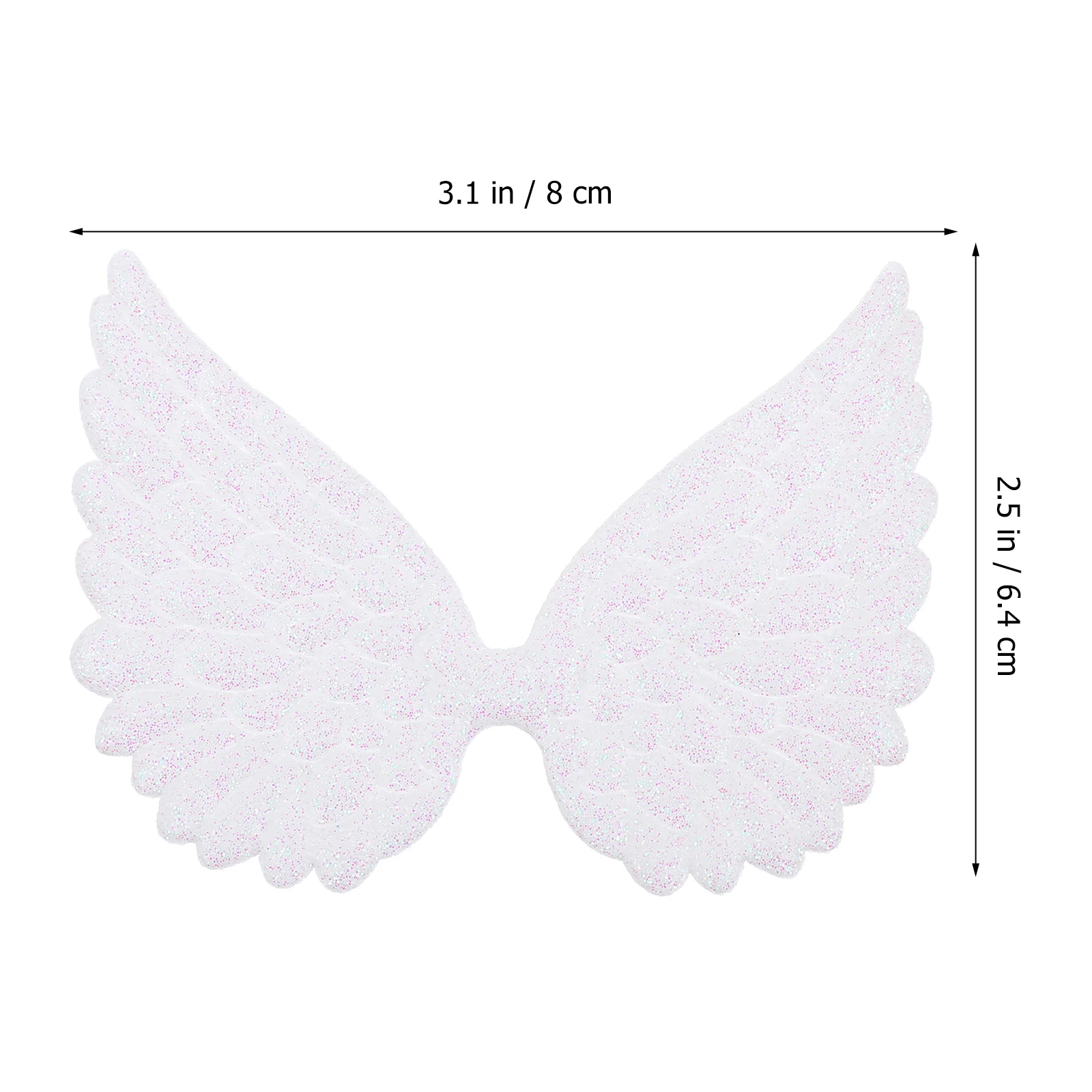 30 Pcs Baby Cake Topper DIY Angel Wings Jewelry Making Accessories Decoration White Fabric