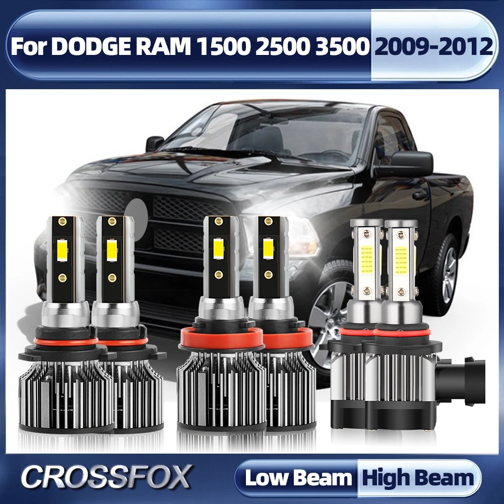 

LED Canbus H11 240W Turbo Car Headlight Bulbs HB3 9005 Fog Light 6000K 40000LM For DODGE RAM 1500 2500 3500 2009 2010 2011 2012