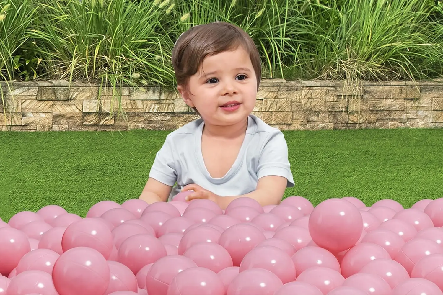 Bolas de jogo de plástico rosa claro 250ct |   Ótimo para cercadinhos internos e externos, bolinhas, seguidores, piscinas Kiddie