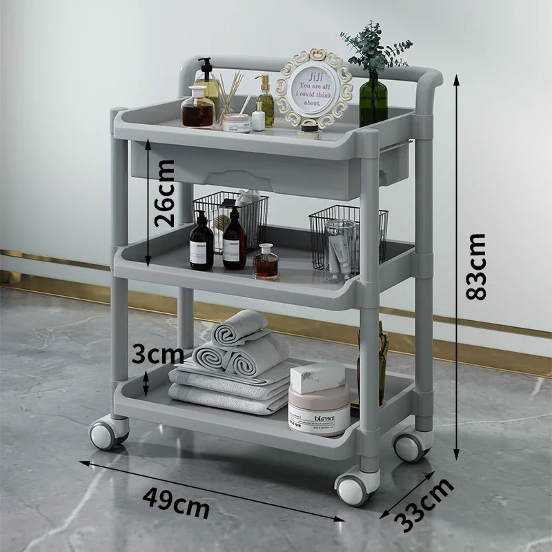 Moving Cart Hospital Trolley Multifunctional Salon Auxiliary Drawers Clinical Service Barber Station Aesthetics
