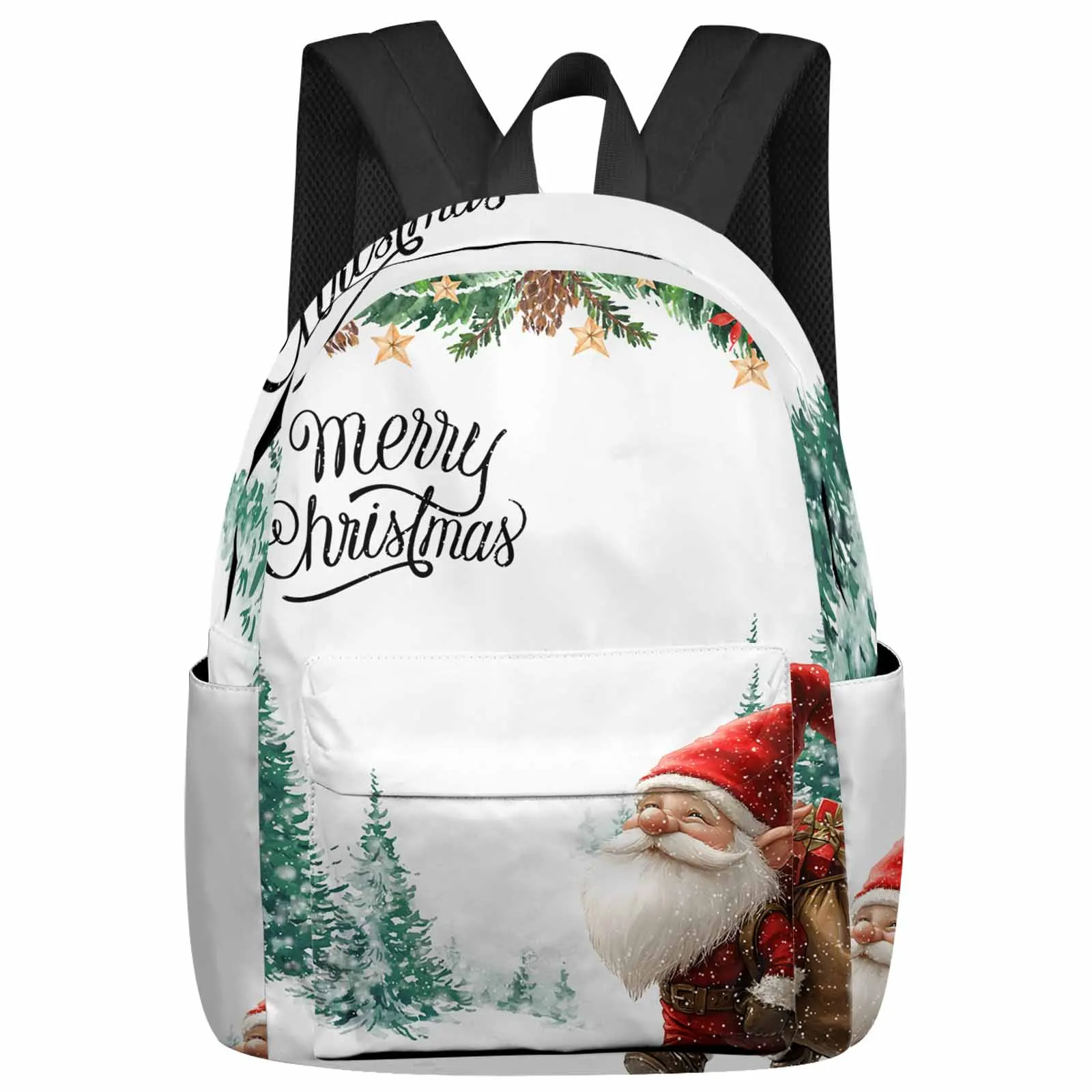 

Christmas Tree Watercolor Goblin Gift Large Capacity Backpack Men Laptop Bags High School Teen College Girl Student Mochila