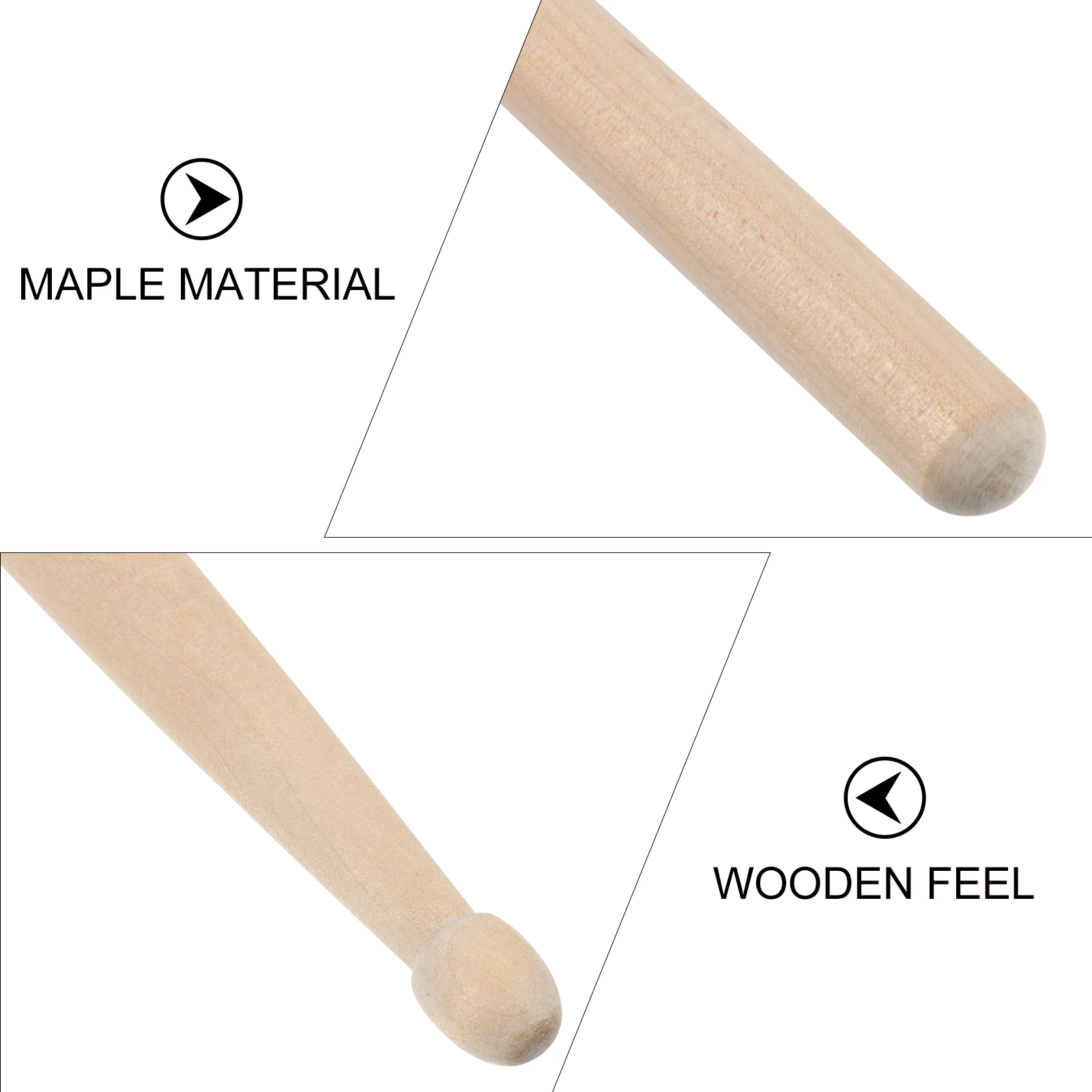 

1 Pair Maple Drumsticks Professional Durable Wooden Percussion Drum Sticks 5A Classic For Music Lovers Drum Accessories