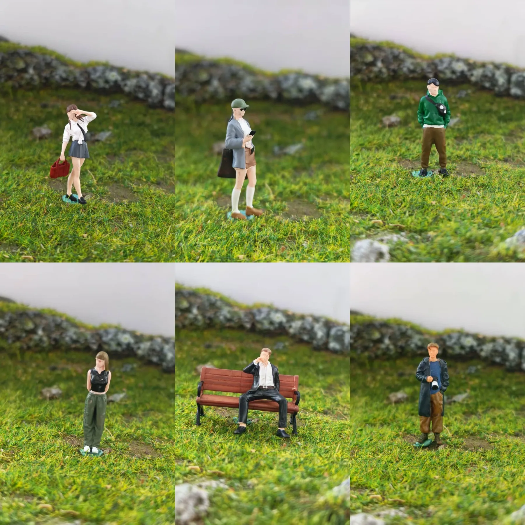 

Minifigure 1:64 Figures Street boy Girl Model Miniature Figure Props Creative Photography Display Collection Garage Decoration
