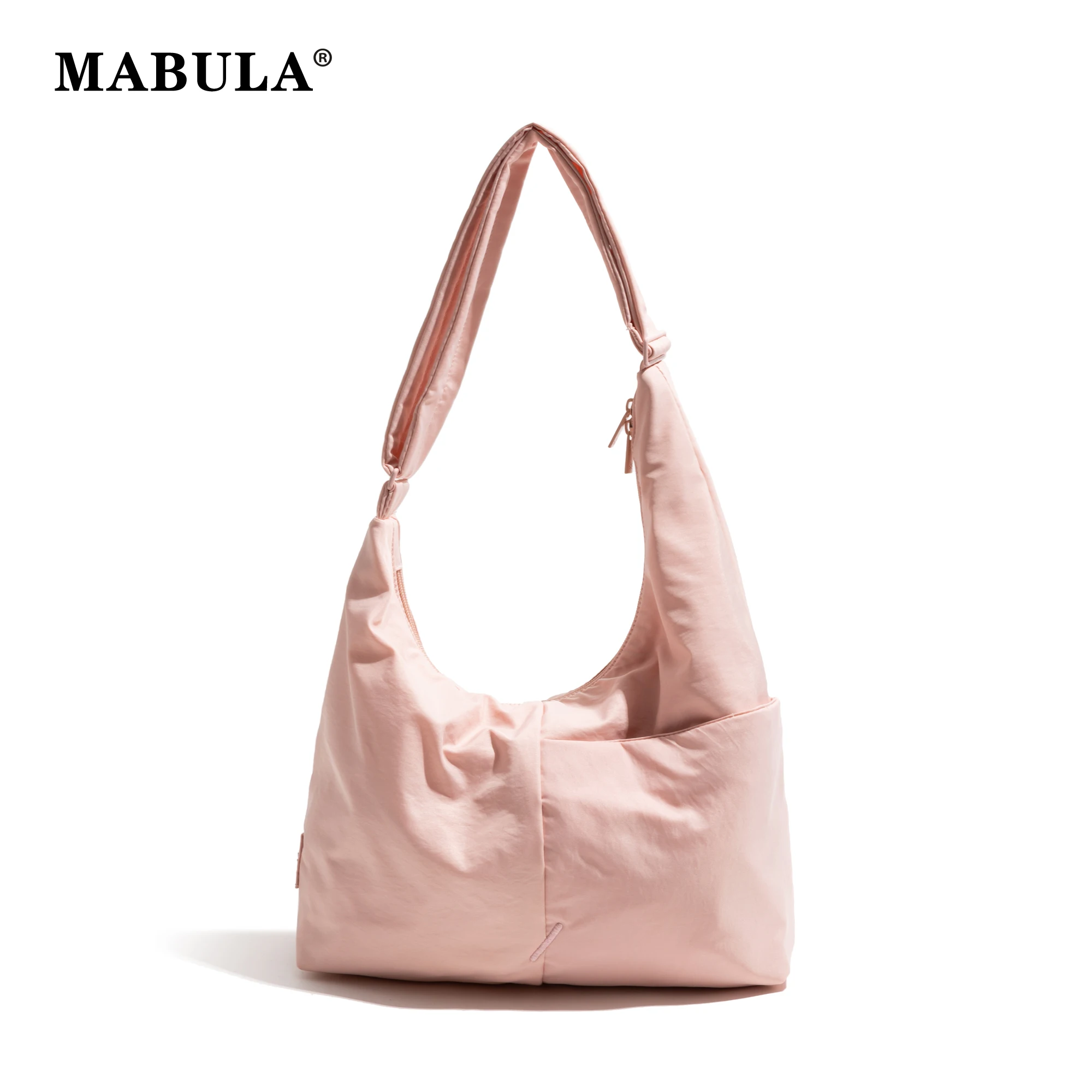 

MABULA Women's Fashion Shoulder Bag Nylon Lightweight Portable Simple Casual Shopping Purse All Match Ladies Daily Commuter Bag