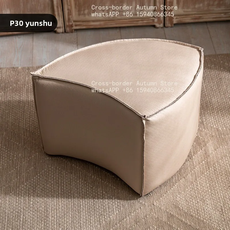 Creative solid wood shoe change small stool household living room sofa stool sitting pier senior windmill bench makeup stool