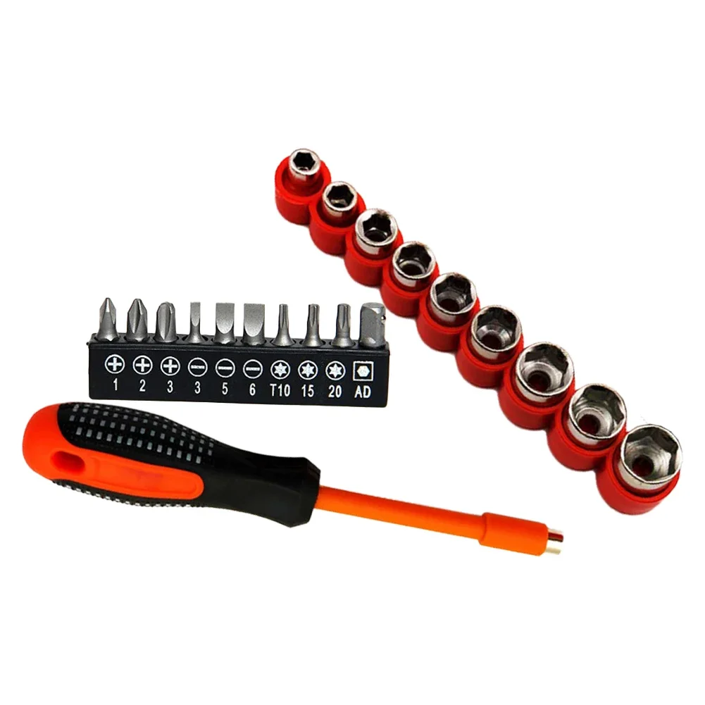 

On-the-go Repairs Electrician Screwdriver Bits 20-Piece Screwdriver Set Chrome-vanadium Steel Portable Toolkit