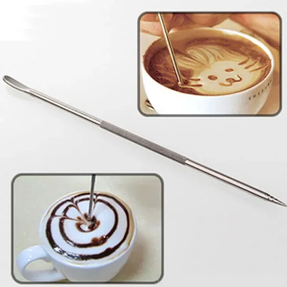 1pcs Cappuccino Espresso Coffee Decorating Latte Art Pen Tamper Needle Creative High Quality