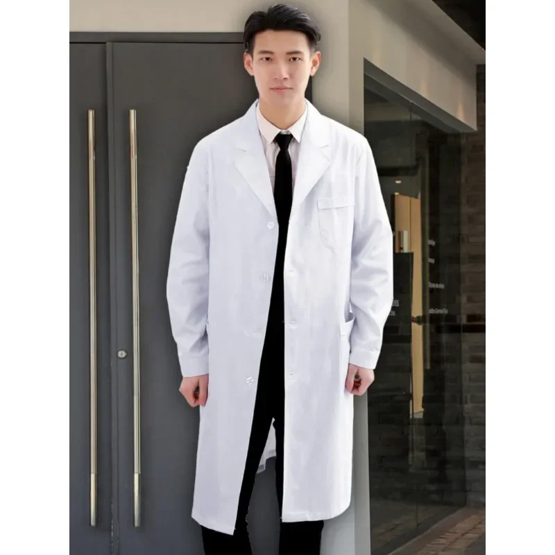 Doctor Lab Coat Laboratory College Chemistry Nurse Overalls White Coat Female Long-sleeved Doctor\'s Uniform Male Short-sleeved