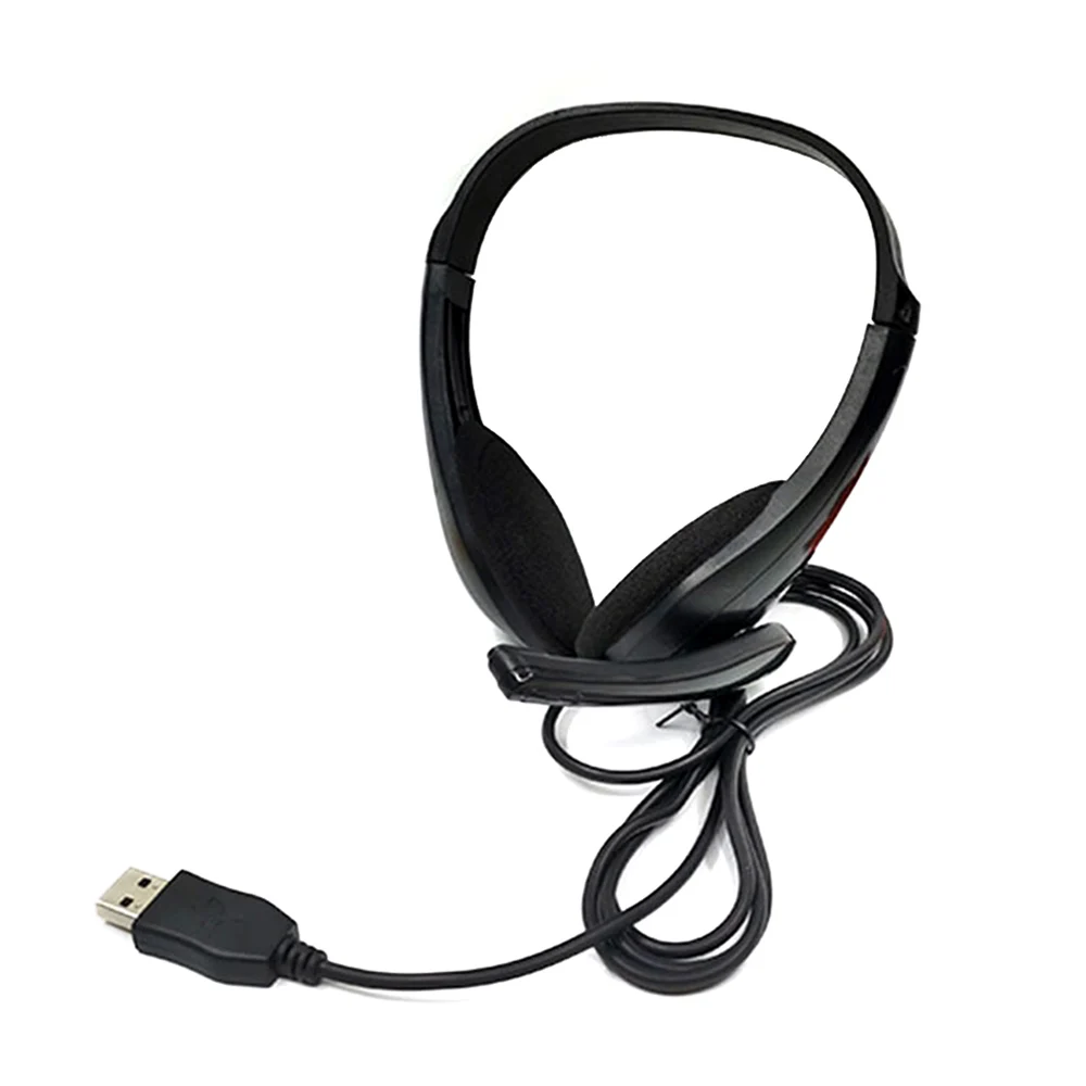 Universal USB Wired Headphones PC Gaming Headset With Microphone Noise Reduction Stereo Earphone Helmet For Laptop Computer