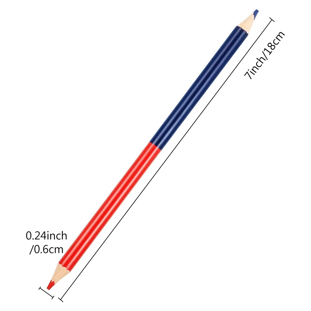 Checking Pencils Red and Blue Erasable Pencils Pre-Sharpened 4 HB for Checking Map Coloring Tests Grading (48Pcs)