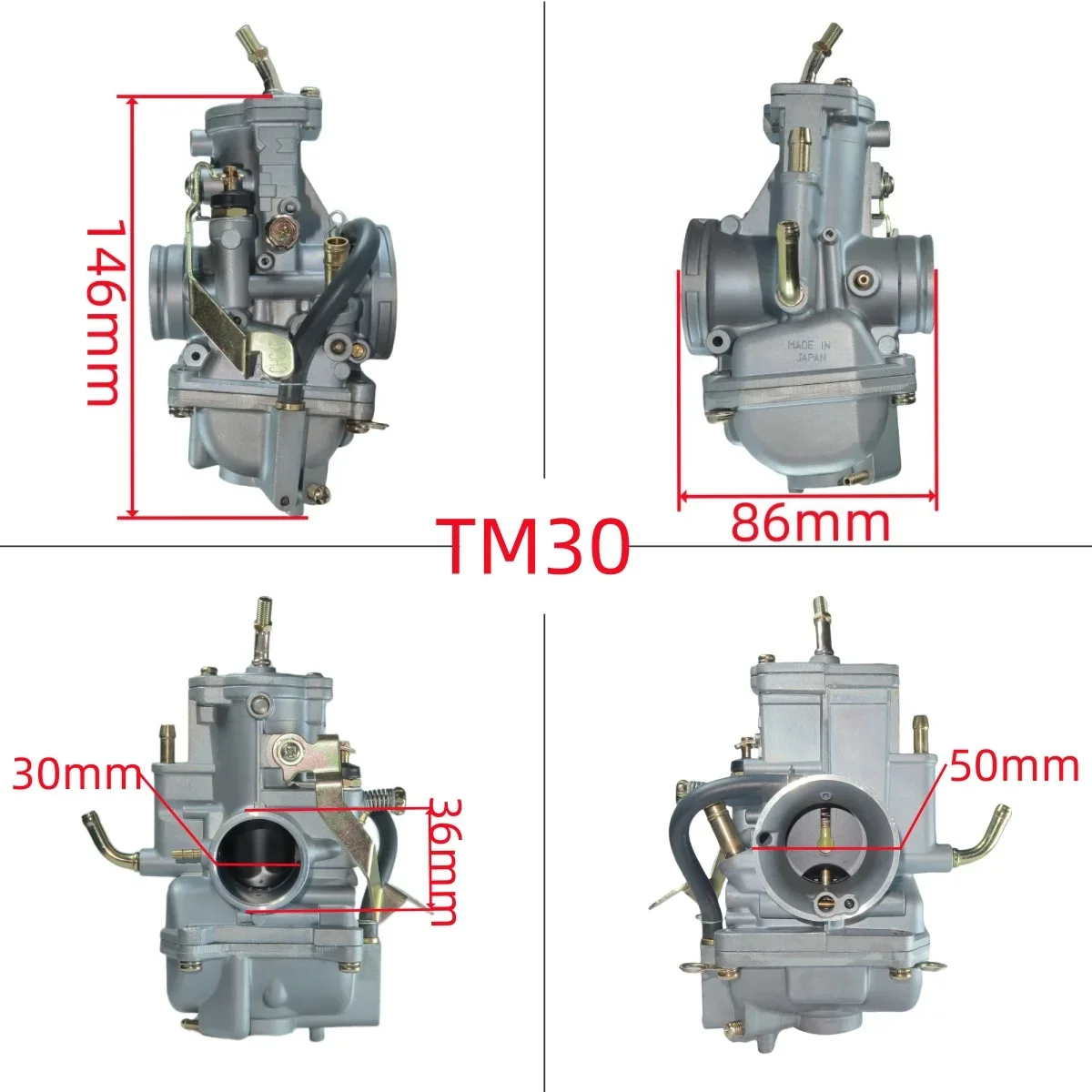 المكربن ل Mikuni TM24 TM28 TM30 TM TMX 50-650cc 2/4-السكتة الدماغية محرك CR250 KX125 KX150 دراجة نارية شقة الشريحة حنفية Carb