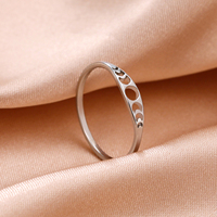 Skyrim Moon Phase Ring Stainless Steel Crescent Moon Women Rings 2025 Witch Amulet Jewelry Gift for Lover Friends Wholesale