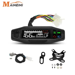 Universal Digital Motorcycle Speedometer Moto Meter Digital Tachometer Odometer Instrument Sensor Speed Gauge Tacho RPM Meter