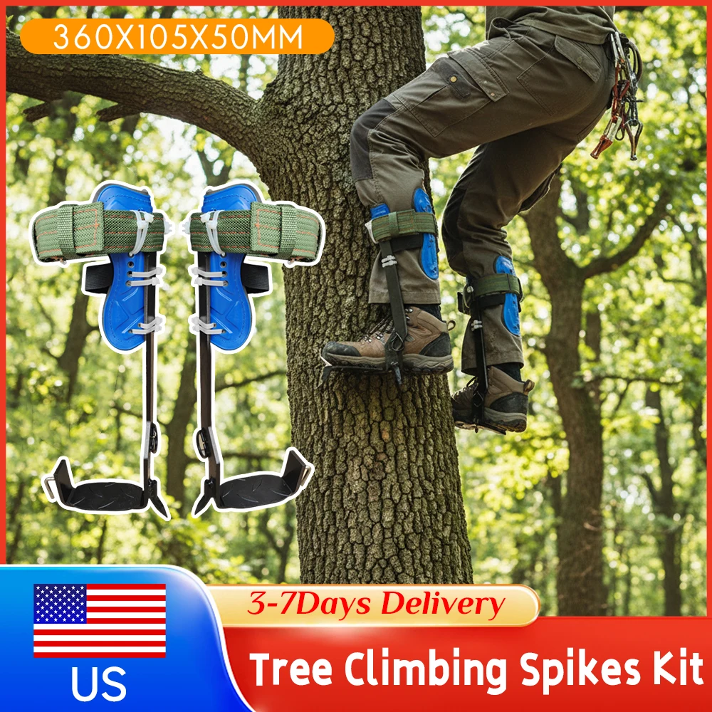 

Tree Climbing Spikes Set Adjustable Tree Climbing Gear 350lbs Load Capacity Arborist Equipment For Fruit Picking Tree Work New ﻿