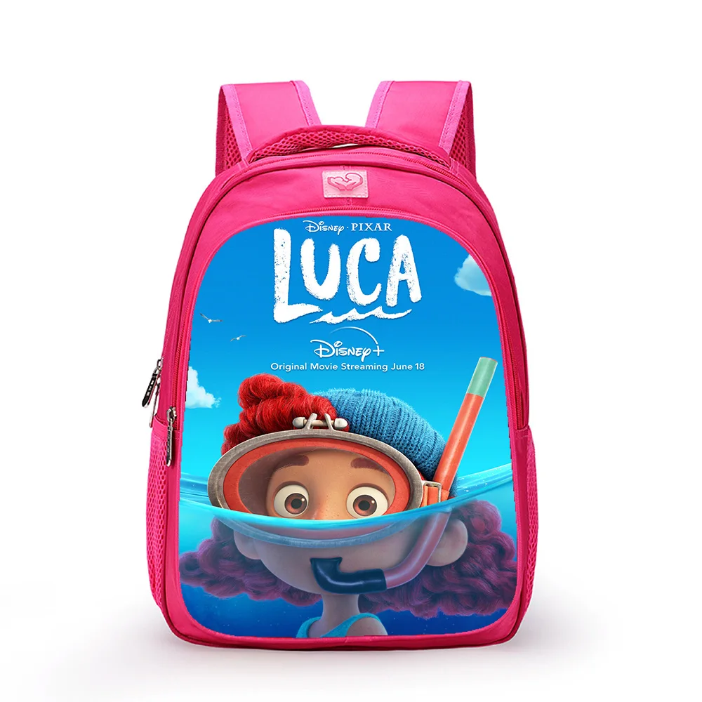 

14 inch Disney Luca Sea Monster Children Backpack Primary School Bags for Boys Girls Kindergarten Schoolbag Kids Cartoon Mochila