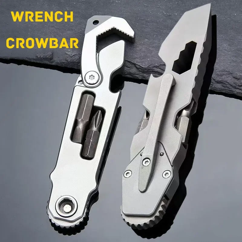 

New 420 Stainless Steel Outdoor Multifunctional Activity Wrench Screwdriver Bottle Opener Portable Camping and Hiking Tool EDC