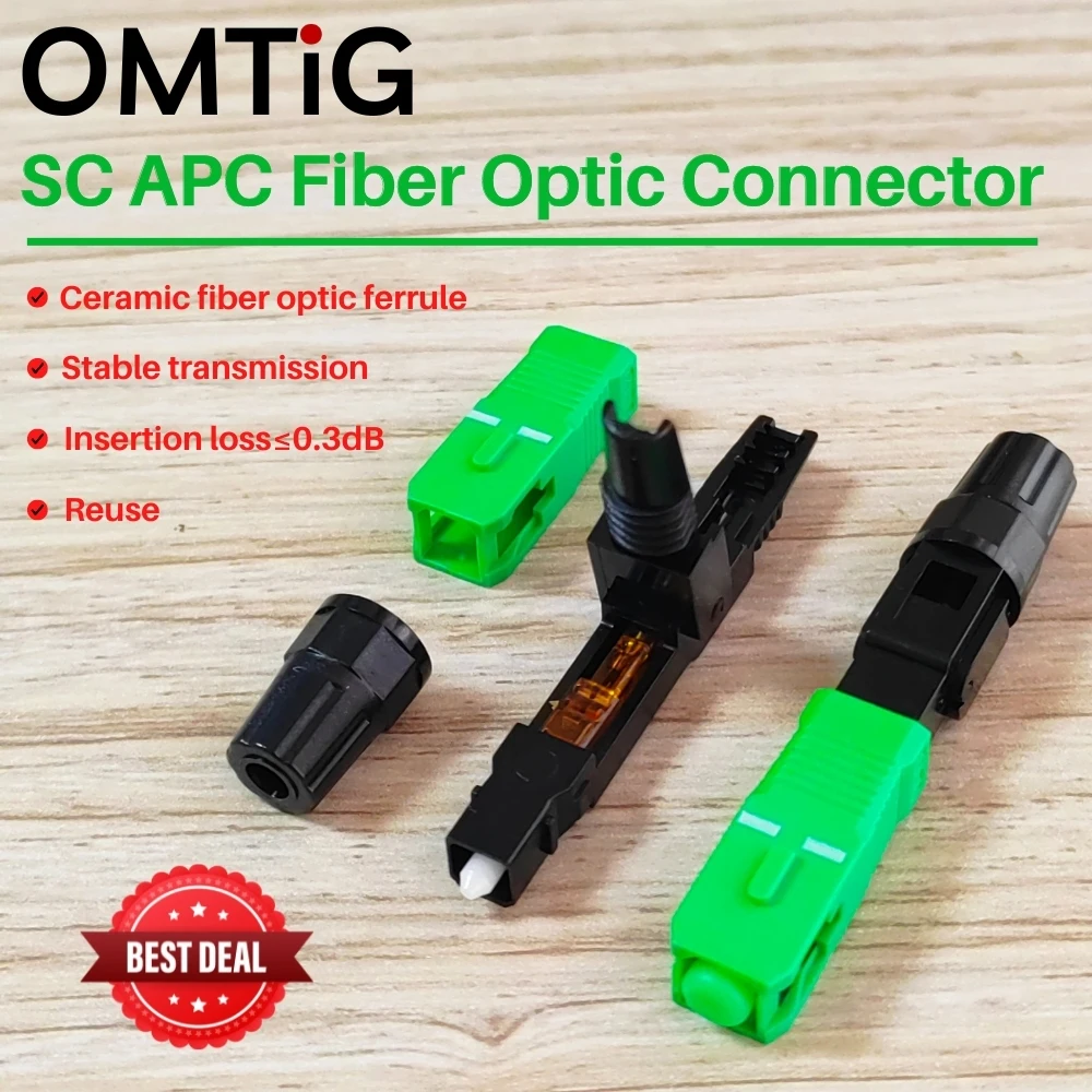 Original FTTH SC APC Quick Connector Cold Splice Easy to Use Fiber Covered Cable Optical Fast Big Sell