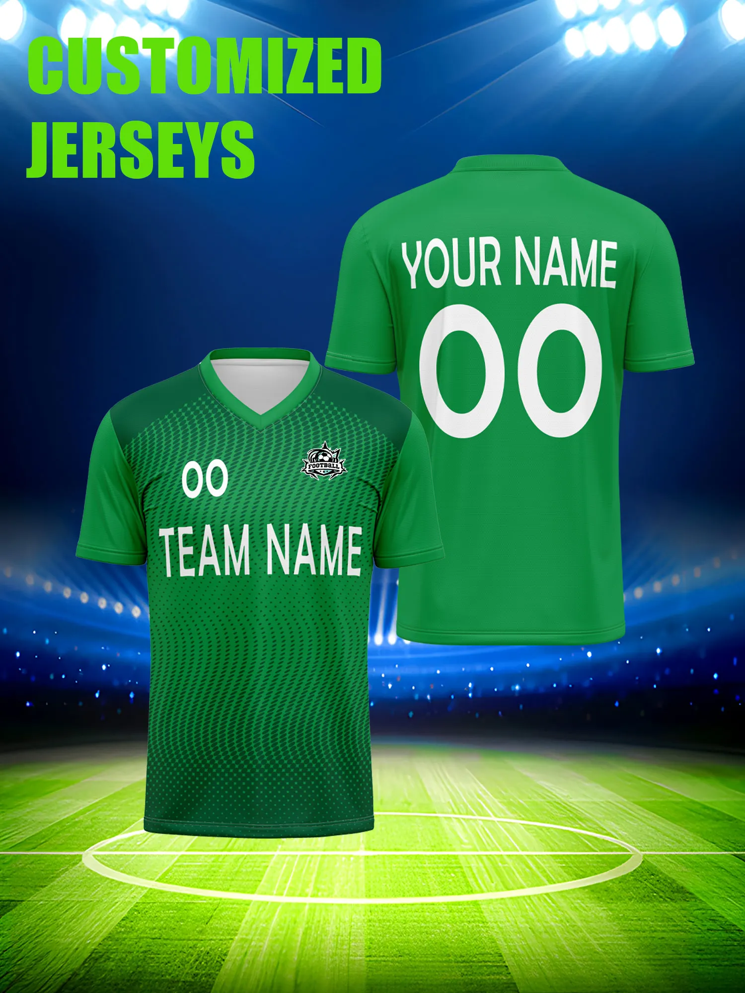 

Футболка для футбола с индивидуальным изображением, номером и именем, цветная персонализированная форма для клубной команды.