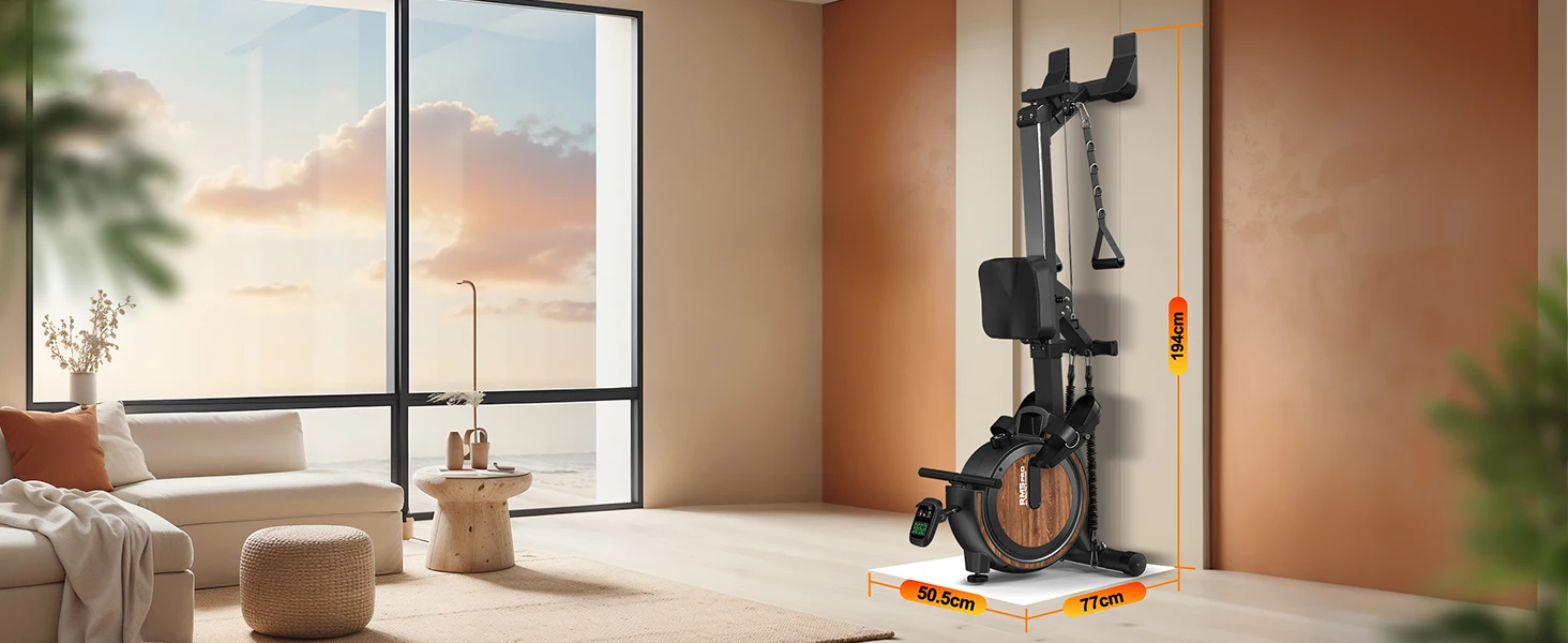 Magnetisches Rudergerät mit Einzigartigem Seilsystem, 2-in-1 Kardio- & Krafttraining, Bluetooth-Monitor, Tablet-Halterung, 160KG Maximalgewicht – Detail 13